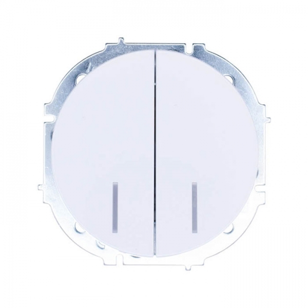 Выключатель Lezard Osen 743-0288-112 2 клавиши с подсветкой белый