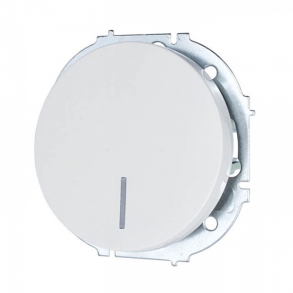 Выключатель Lezard Osen 743-0288-111 1 клавиша с подсветкой белый