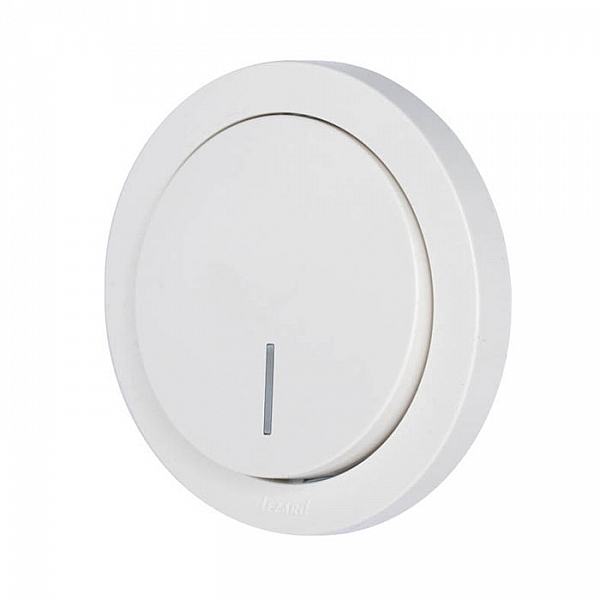 Выключатель Lezard Osen 743-0288-111 1 клавиша с подсветкой белый