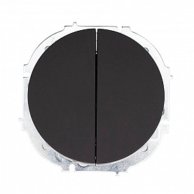 Выключатель Lezard Osen 743-4288-101 2 клавиши черный бархат