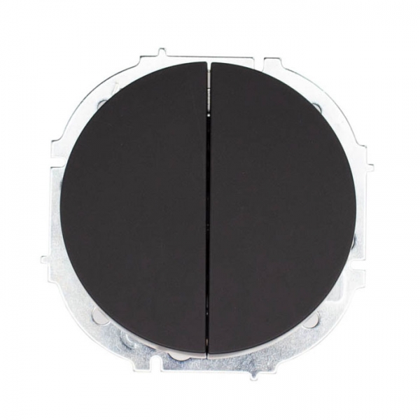 Выключатель Lezard Osen 743-4288-101 2 клавиши черный бархат