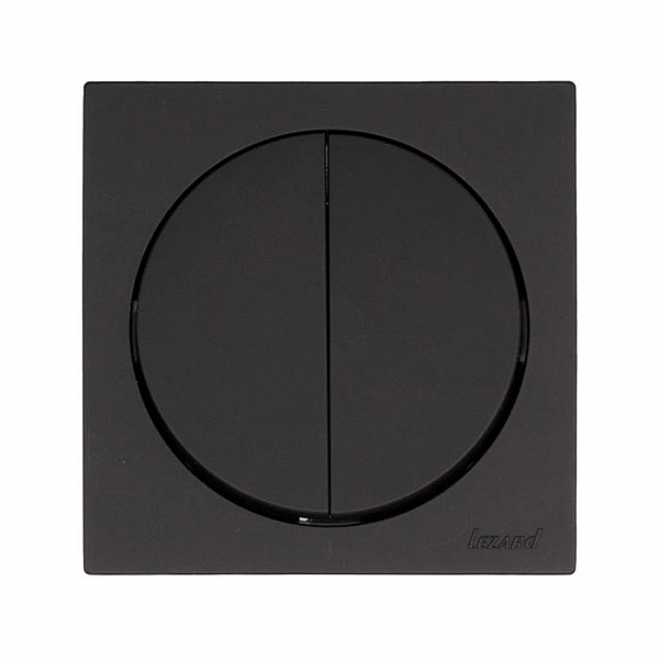 Выключатель Lezard Osen 743-4288-101 2 клавиши черный бархат