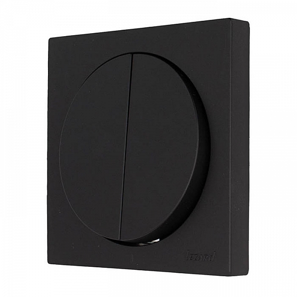 Выключатель Lezard Osen 743-4288-101 2 клавиши черный бархат