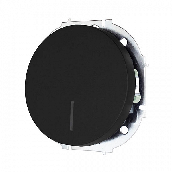 Выключатель Lezard Osen 743-4288-111 1 клавиша с подсветкой черный бархат