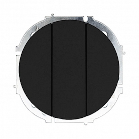 Выключатель Lezard Osen 743-4288-109 3 клавиши черный бархат