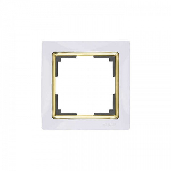 Рамка Werkel Snabb WL03-Frame-01-white-GD/W0011933 1 пост белый/золото