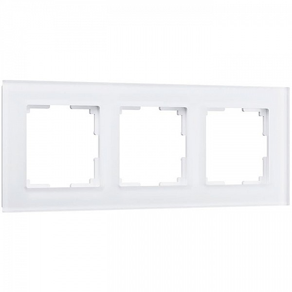 Рамка Werkel WL01-Frame-03/W0031105 3 поста белый матовый стекло