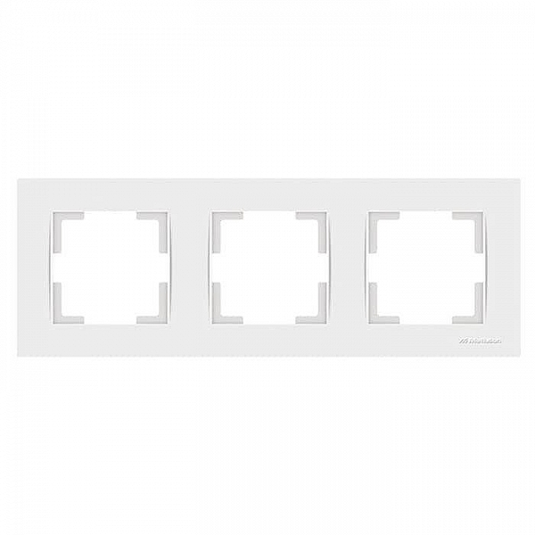 Рамка Mutlusan Rita 2220 800 1301 3 поста горизонтальный монтаж белая