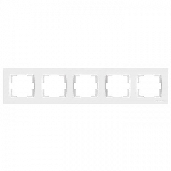 Рамка Mutlusan Rita 2220 800 1501 5 постов горизонтальный монтаж белая