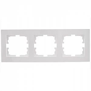 Рамка Lezard Vesna 742-0200-148 3 поста горизонтальная белая