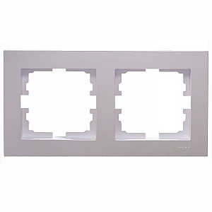 Рамка Lezard Vesna 742-3000-147 2 поста горизонтальная жемчужно-белый перламутр