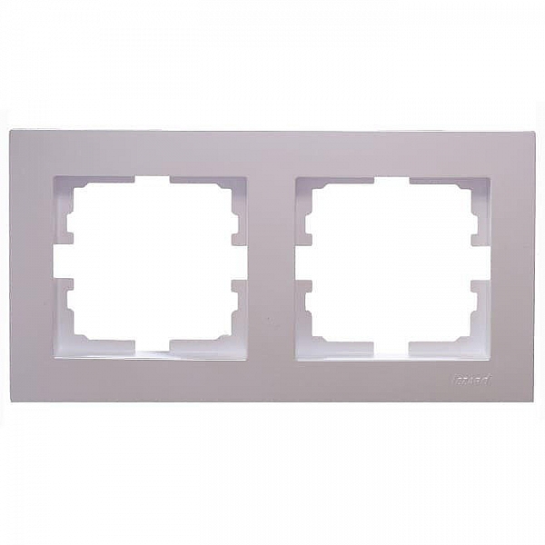Рамка Lezard Vesna 742-3000-147 2 поста горизонтальная жемчужно-белый перламутр