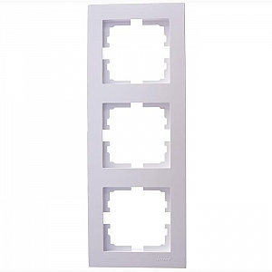 Рамка Lezard Vesna 742-3000-153 3 поста вертикальная жемчужно-белый перламутр