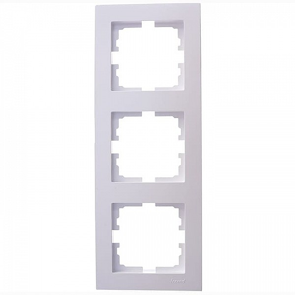 Рамка Lezard Vesna 742-3000-153 3 поста вертикальная жемчужно-белый перламутр
