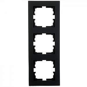 Рамка Lezard Vesna 742-4200-153 3 поста вертикальная черный бархат