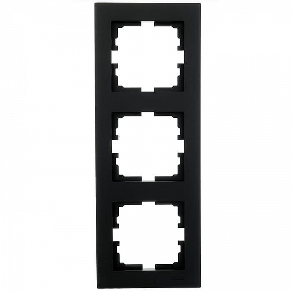 Рамка Lezard Vesna 742-4200-153 3 поста вертикальная черный бархат