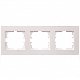 Рамка Lezard Vesna 742-3000-148 3 поста горизонтальная жемчужно-белый перламутр