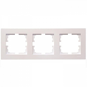 Рамка Lezard Vesna 742-3000-148 3 поста горизонтальная жемчужно-белый перламутр