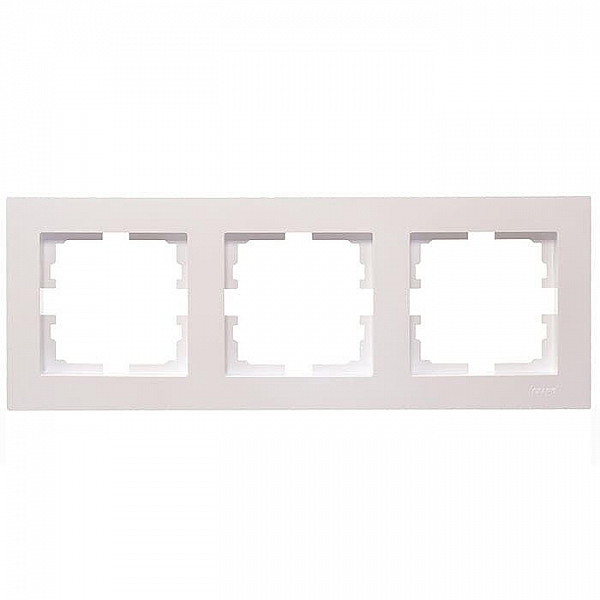 Рамка Lezard Vesna 742-3000-148 3 поста горизонтальная жемчужно-белый перламутр