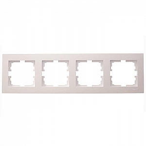 Рамка Lezard Vesna 742-3000-149 4 поста горизонтальная жемчужно-белый перламутр