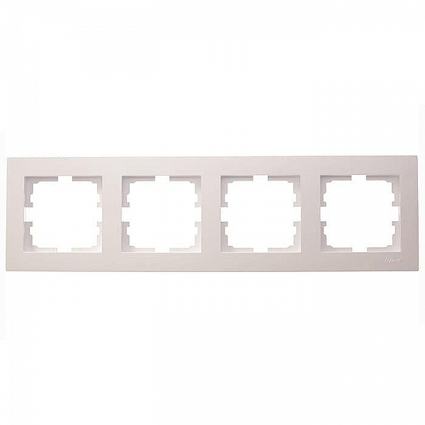Рамка Lezard Vesna 742-3000-149 4 поста горизонтальная жемчужно-белый перламутр