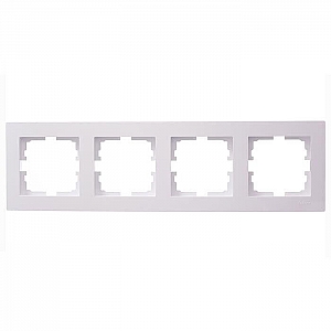 Рамка Lezard Vesna 742-0200-149 4 поста горизонтальная белая