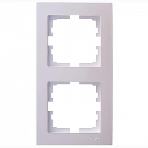 Рамка Lezard Vesna 742-3000-152 2 поста вертикальная жемчужно-белый перламутр