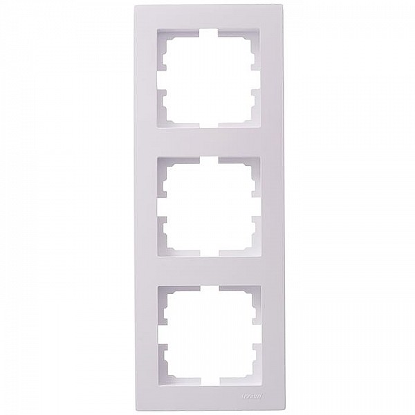Рамка Lezard Vesna 742-0200-153 3 поста вертикальная белая