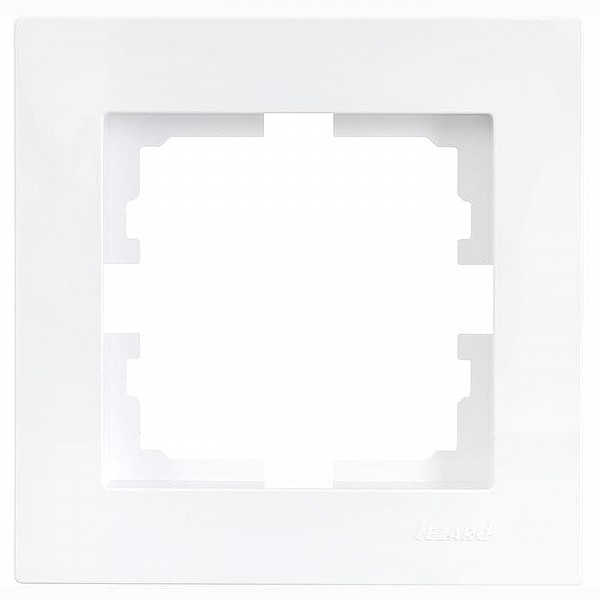 Рамка Lezard Vesna 742-0200-146 1 пост горизонтальная белая