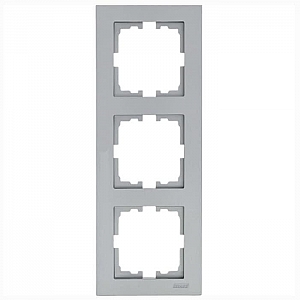 Рамка Lezard Vesna 742-3500-153 3 поста вертикальная платина
