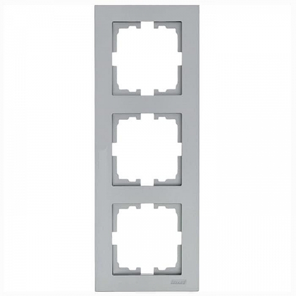 Рамка Lezard Vesna 742-3500-153 3 поста вертикальная платина