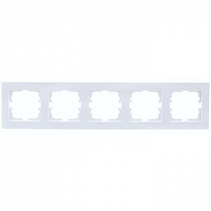 Рамка Lezard Vesna 742-0200-150 5 постов горизонтальная белая
