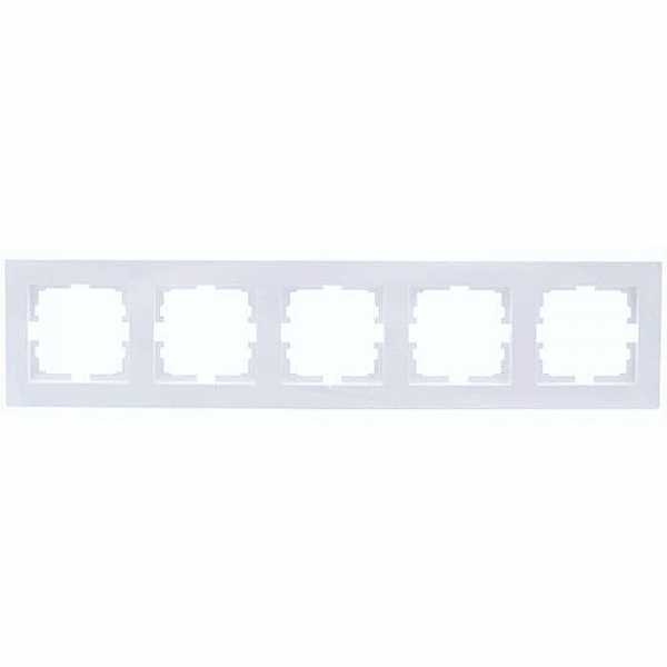 Рамка Lezard Vesna 742-0200-150 5 постов горизонтальная белая