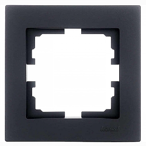 Рамка Lezard Vesna 742-4200-146 1 пост горизонтальная черный бархат