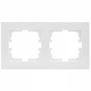 Рамка Lezard Vesna 742-0200-147 2 поста горизонтальная белая