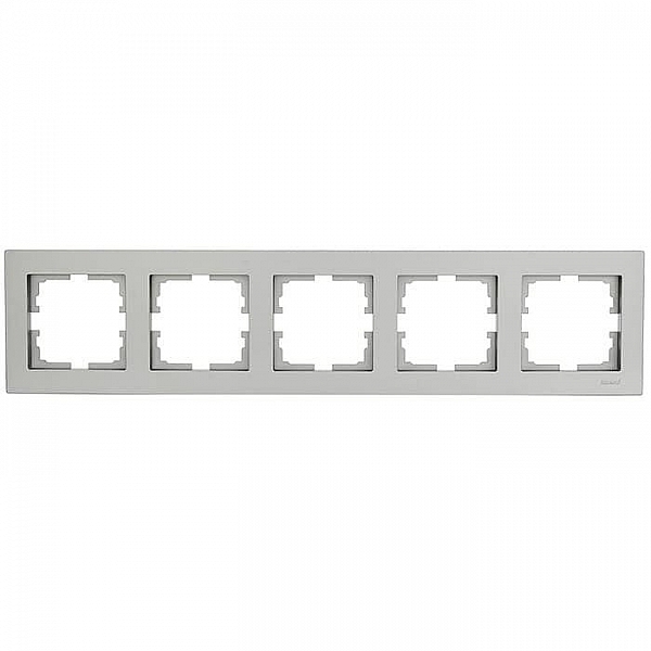 Рамка Lezard Vesna 742-3500-150 5 постов горизонтальная платина