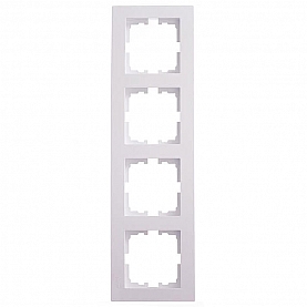 Рамка Lezard Vesna 742-0200-154 4 поста вертикальная белая