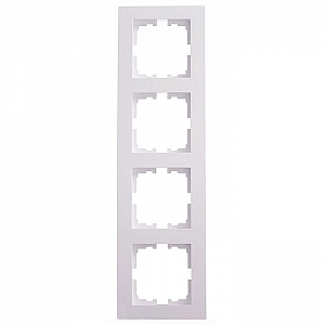 Рамка Lezard Vesna 742-0200-154 4 поста вертикальная белая
