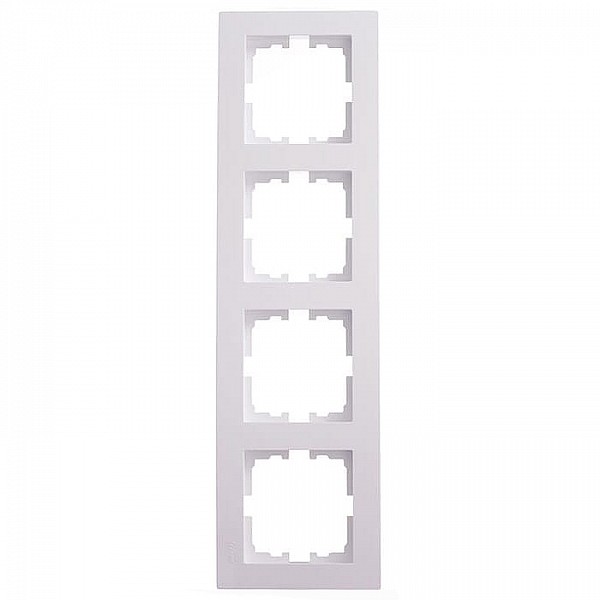 Рамка Lezard Vesna 742-0200-154 4 поста вертикальная белая