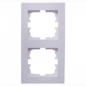 Рамка Lezard Vesna 742-0200-152 2 поста вертикальная белая