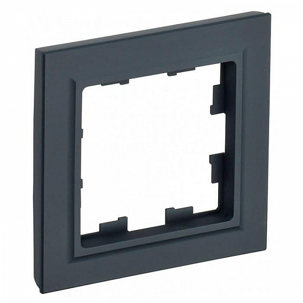 Рамка IEK Brite РУ-1-БрГ 1 пост графит