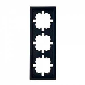 Рамка Lezard Zima 704-4200-148 3 поста черный бархат