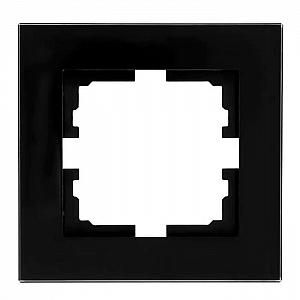 Рамка Lezard Vesna 742-5880-146 1 пост горизонтальная акриловая черный