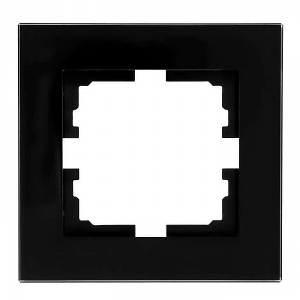 Рамка Lezard Vesna 742-5880-146 1 пост горизонтальная акриловая черный