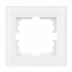 Рамка Lezard Vesna 742-5480-146 1 пост горизонтальная акриловая белая