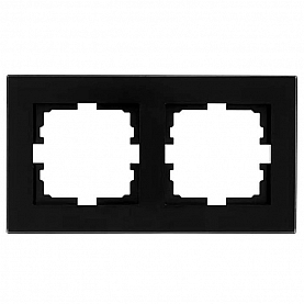 Рамка Lezard Vesna 742-5880-147 2 поста горизонтальная акриловая черная