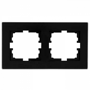 Рамка Lezard Vesna 742-5880-147 2 поста горизонтальная акриловая черная