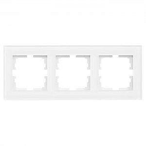 Рамка Lezard Vesna 742-5480-148 3 поста акриловая белая