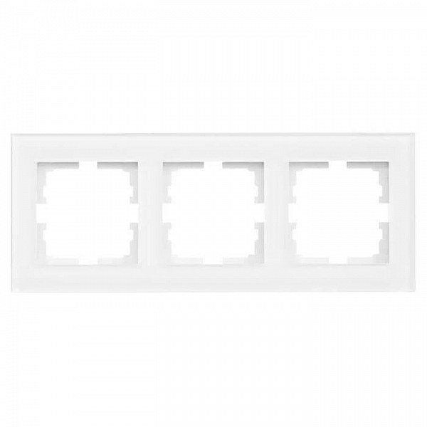 Рамка Lezard Vesna 742-5480-148 3 поста акриловая белая