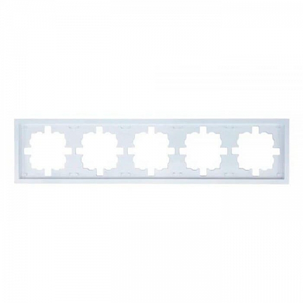 Рамка Lezard Zima 704-0200-150 5 постов горизонтальная белая